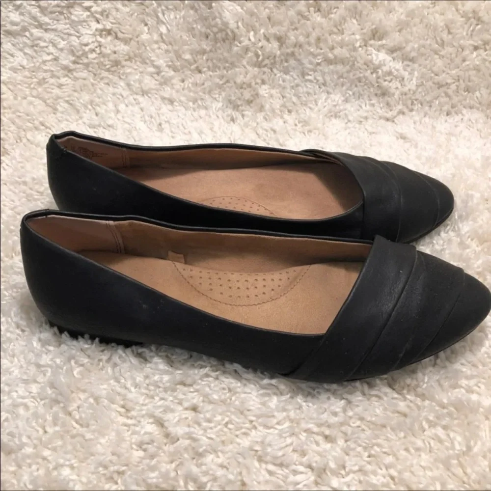 Sonoma‎ Shoes Women’s Size 10M Flats  Slip On Black Pointed Toe